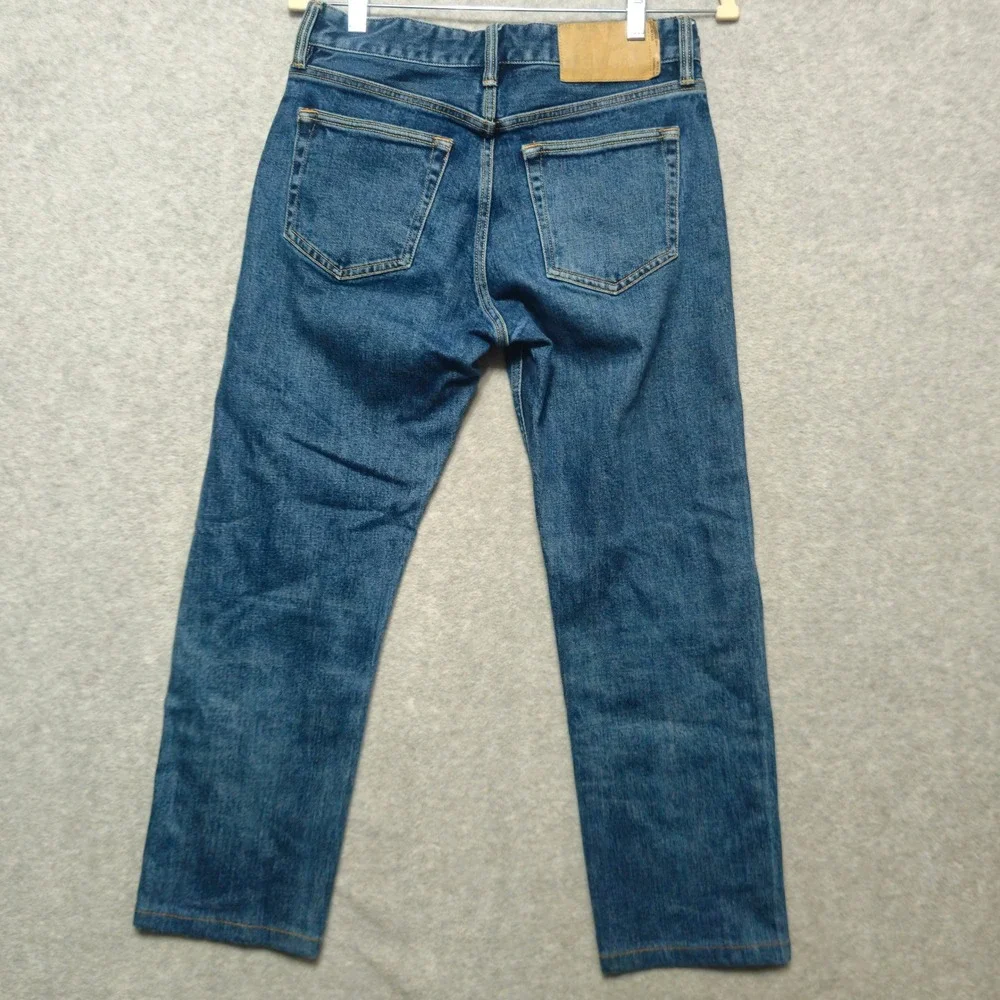 Buck Mason Jeans Double Dipped Straight Leg Mens 28x25 Button Fly Medium Wash* - Picture 2 of 10